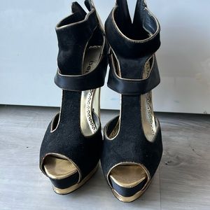 Bebe leather platform heels